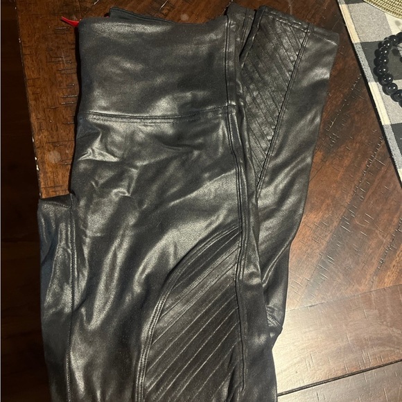 Spanx Faux Leather Moto Leggings - Picture 2 of 3